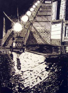 Rue à l'encre de chine